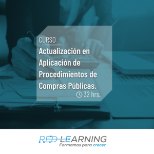CURSO ACTUALIZACIÓN EN  APLICACIÓN DE PROCEDIMIENTOS DE COMPRAS PÚBLICAS